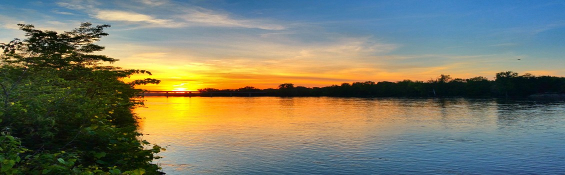 River at sunset